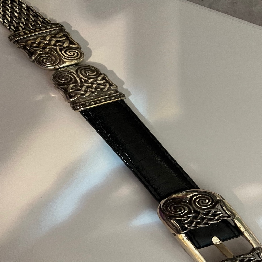 Brighton style reversible silver belt 37 inches
